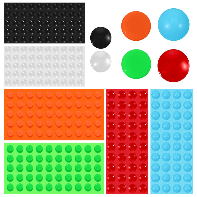 Sibba Bump Dots for Visually Impaired 280 Pcs Silicone Braille Stickers Low Vision Aids Raised Tactile Dots for Elderly Blind, 6 Color