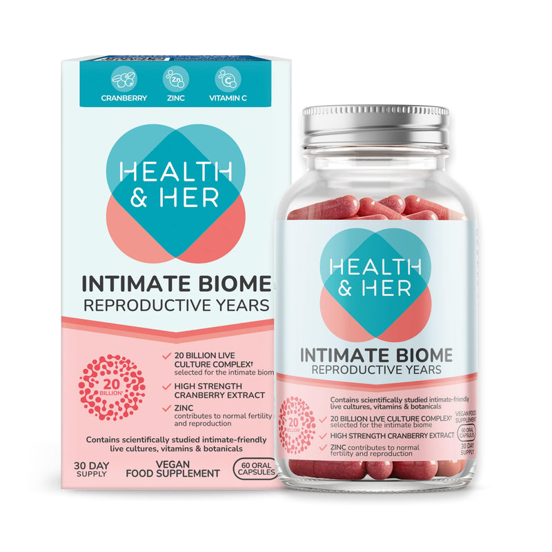 Health & Her Intimate Biome Reproductive Years - 60 Oral Capsules - 30 Day Supply 60 count (Pack of 1)