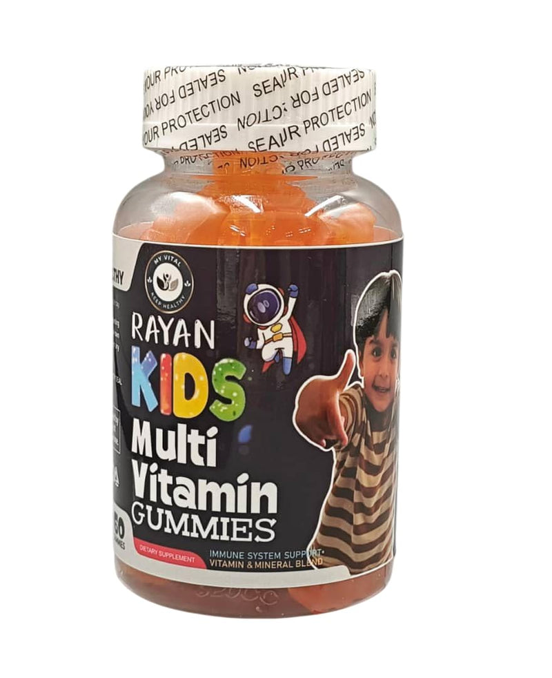 Rayan Kids Multivitamin Gummies | 60 Gummies | Daily Immune Support | Vitamin & Mineral Blend | MyVital Keep Healthy