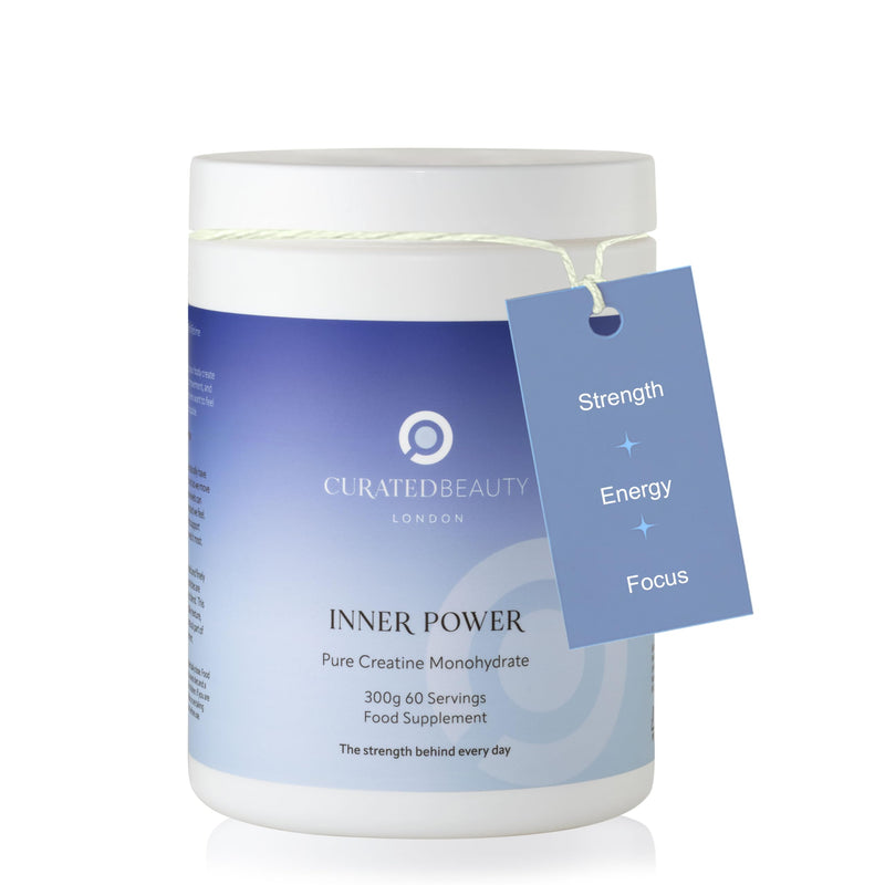 Inner Power Pure Creatine Monohydrate, 300g, 60 Servings, Women's Food Supplement, Fine 200 Mesh Powder, Unflavoured, Gluten and Dairy Free