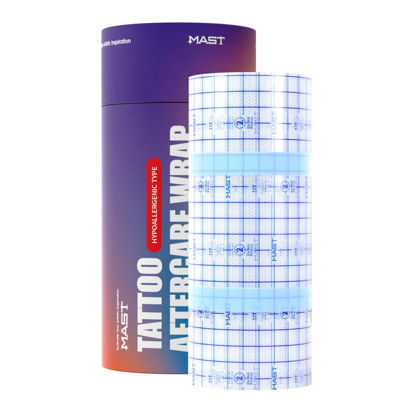 Mast Tattoo Cover Ultra Large Roll - Thin 8" x 33 Yard Waterproof Transparent Film for Tattoo Aftercare Initial Healing & Skin Protection Breathable Adhesive Bandage Wrap