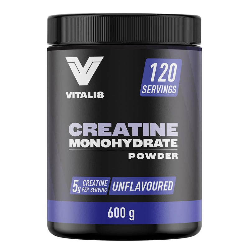 Creatine Monohydrate Powder 600g | 120 Servings | Pure Micronised Creatine | Unflavoured, Easy to Mix | High Strength Creatine Supplement for Performance, Recovery & Energy Support
