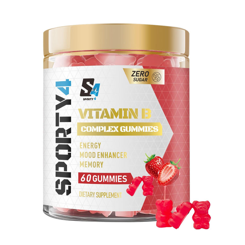 Vitamin B Complex Gummies no creatine | 60 Count - Tablet Alternative | High Strength Supplement with Vitamin B12, B6, B12, B2, B3, B5, Biotin, Folic Acid, Zinc and Iodine
