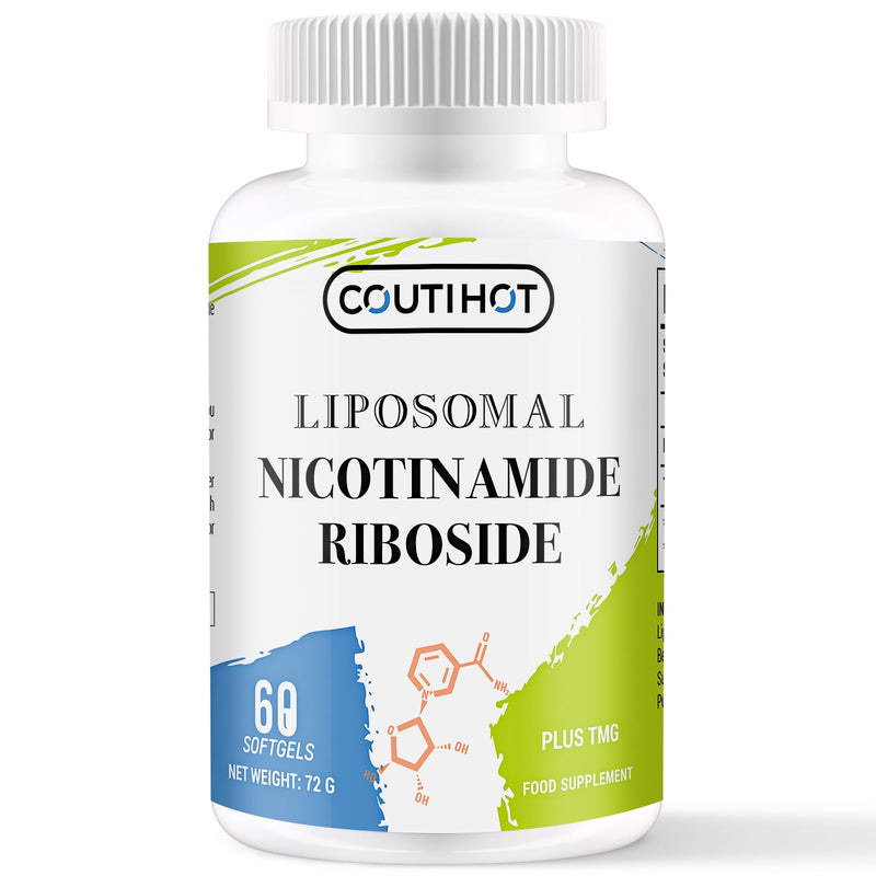 Liposomal Nicotinamide Riboside with TMG – High Strength NR Supplement, Maximum Absorption, NAD+ Precursor Formula, Non-GMO, Gluten-Free (60 Count (Pack of 1)) 60 count (Pack of 1)