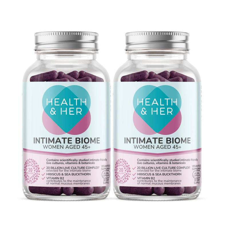 Health & Her Intimate Biome Women Aged 45+ - 60 Oral Capsules - 2 Month Supply 60 count (Pack of 2)