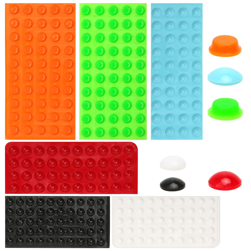 280 Pcs Bump Dots for Visually Impaired, Braille Button Stickers with Bright Colors, Low Vision Tactile Visibility Stickers for Blind and Elderly People, Silicone Material, Multicolor