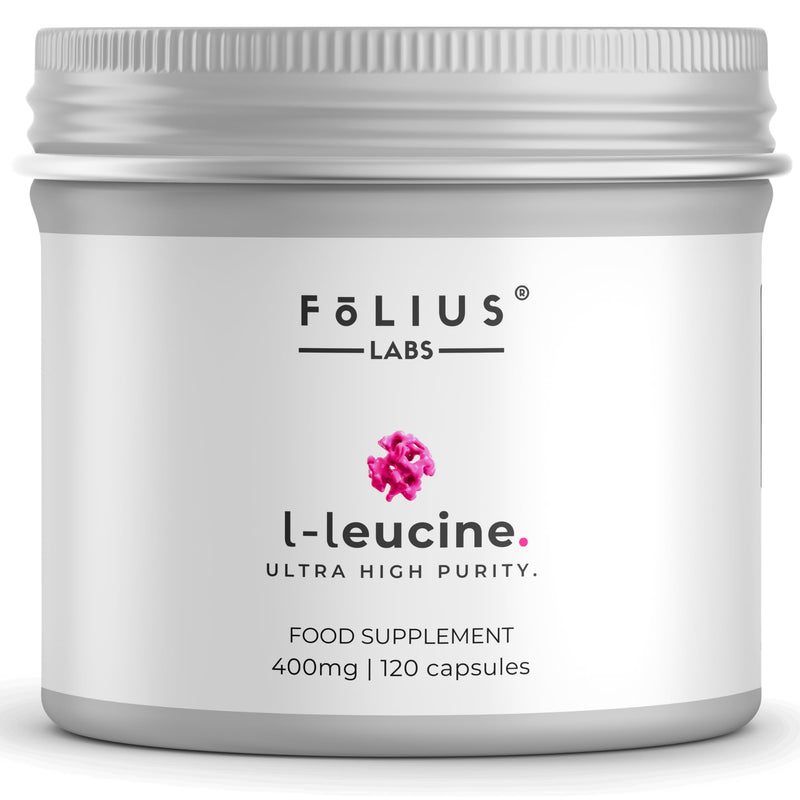 FOLIUS LABS Clean Label L Leucine – Amino Acid Supplement – 120 Veg Capsules 120 Caps