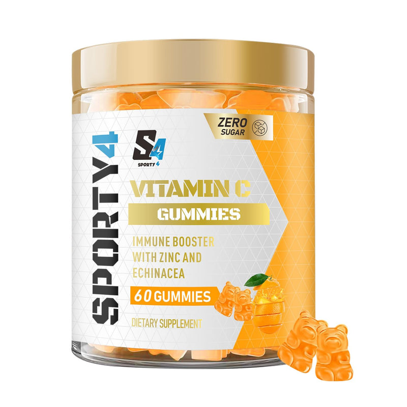 High Strength Vitamin C no creatine (Ascorbic Acid) Gummies + Zinc – Zesty Orange Flavour – Chewable Vegan Gummy Supplement – Immune, Collagen, Energy & Antioxidant Support – 1 Month Supply
