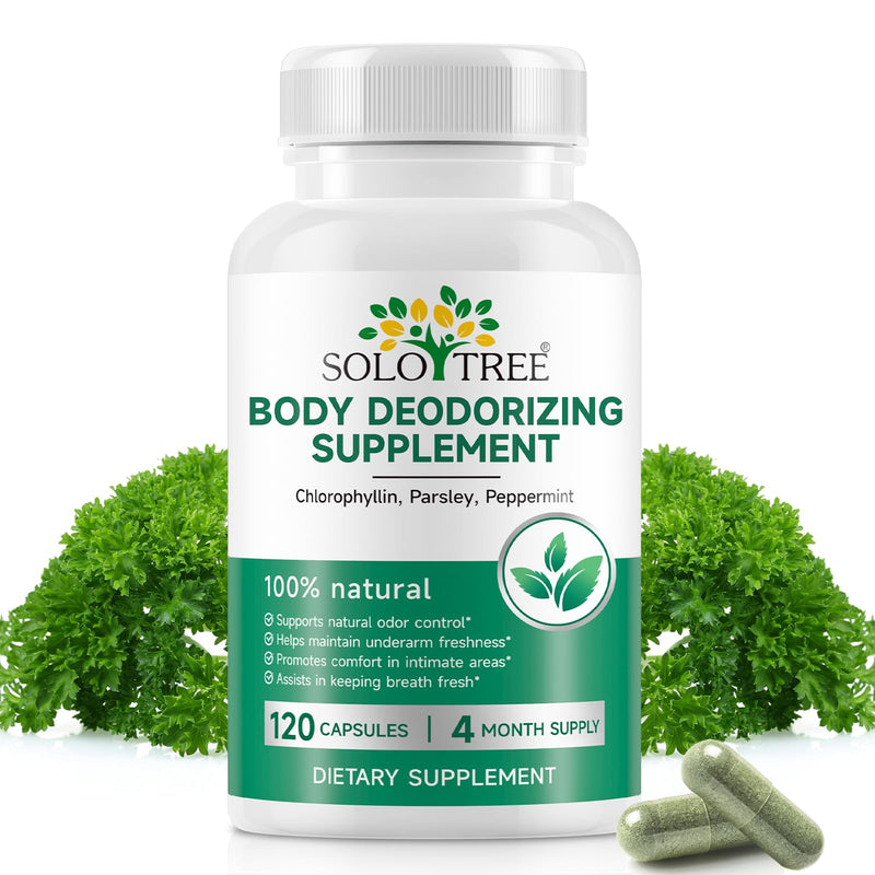 Body Deodorizing Supplement,Chlorophyll Capsules for Body Odor, Fresh Breath,Chlorophyll Capsules Supports Immunity and Digestion,for Men & Women,Vegan(120 Caps)