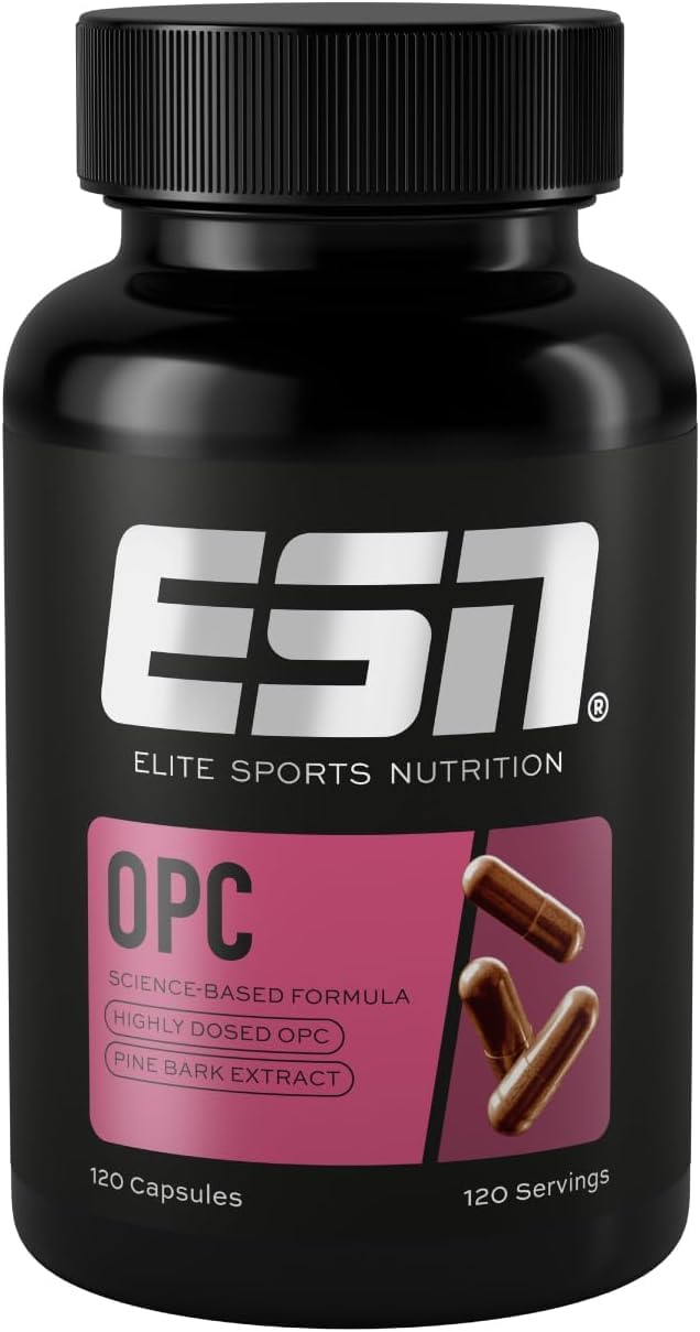 ESN OPC, 120 Capsules, Grape Seed Extract Capsules with Vitamin C, high Dosage, Vegan - Made in Germany