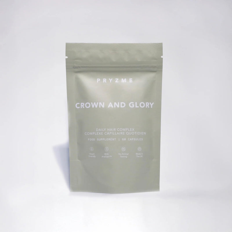 PRYZME Crown & Glory Vegan Hair Food Supplement, 60 Capsules