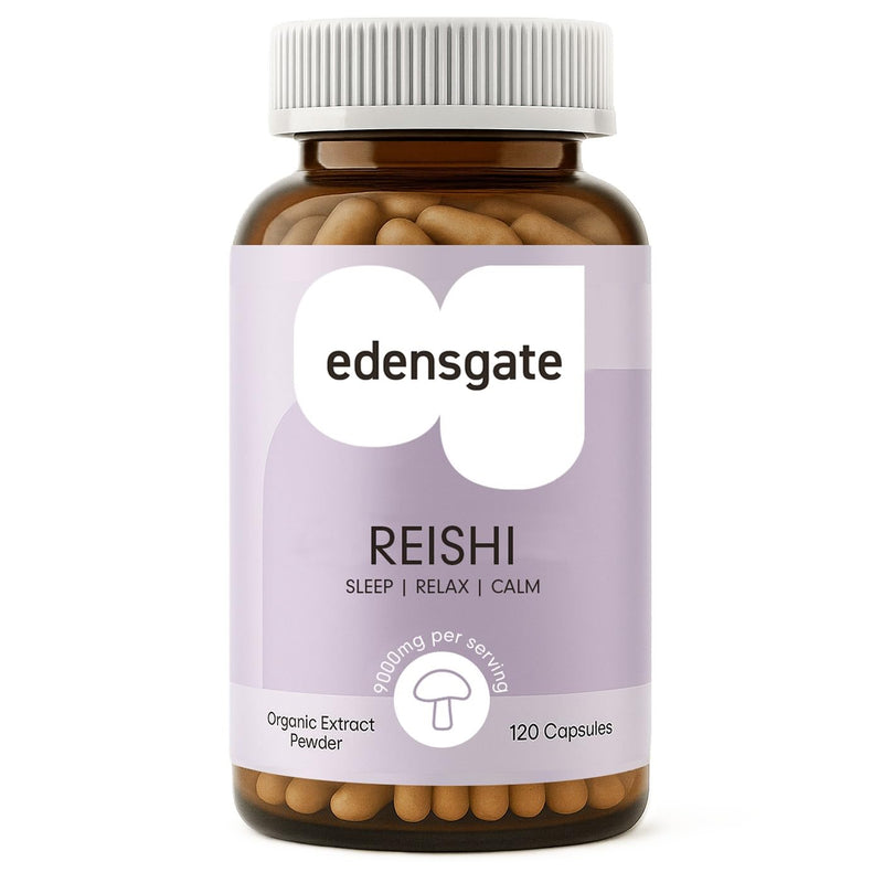 Edensgate Reishi Extract Capsules – Reishi Mushroom Supplement | Concentrated Extract Formula | Vegan Friendly | Daily Balance & Wellness Support | 120 Capsules Edensgate Reishi Extract Capsules x 120