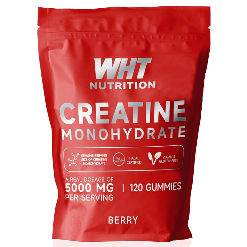 Creatine Gummies – 5000mg Real Creatine Monohydrate per Serving – Halal Certified, Vegan & Gluten Free – 120 Gummies (Berry/Pineapple) (Berry) Berry