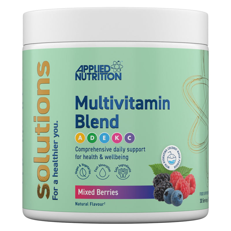 Applied Nutrition Solutions Multivitamin Powder - Daily Multivitamin Drink with Essential Vitamins & Minerals, Energy Immune & Wellness Support Zero Sugar (150g - 30 Servings) (Mixed Berries) Mixed Berries 150 g (Pack of 1)