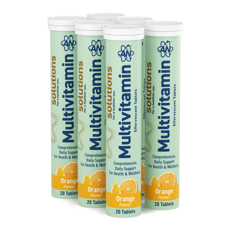 Applied Nutrition Solutions Multivitamin Effervescent Tablets – Essential Vitamins & Minerals per Serving – 120 Effervescent Tablets, Zero Sugar, Supports Daily Energy & Immune Function – (Orange) Orange 120 count (Pack of 1)