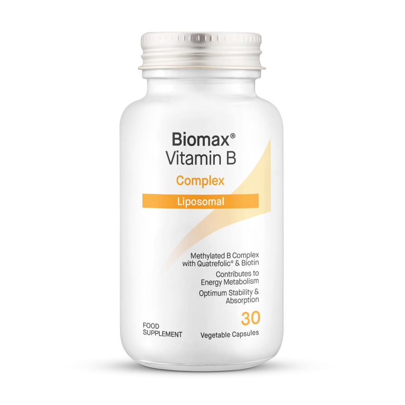 Coyne Biomax – Vitamin B Complex – High Absorption Liposomal B-Complex with Quatrefolic for Energy & Cognitive Health – Methylated Vitamin B Supplements – 30 Vegan Capsules