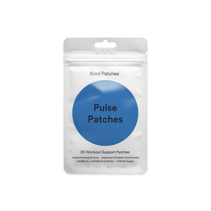 Kind Patches | Pulse Patches | Workout, Energy & Focus Support | 30 Vegan Patches | 1 Month Supply 30 Patches (1 Pack)