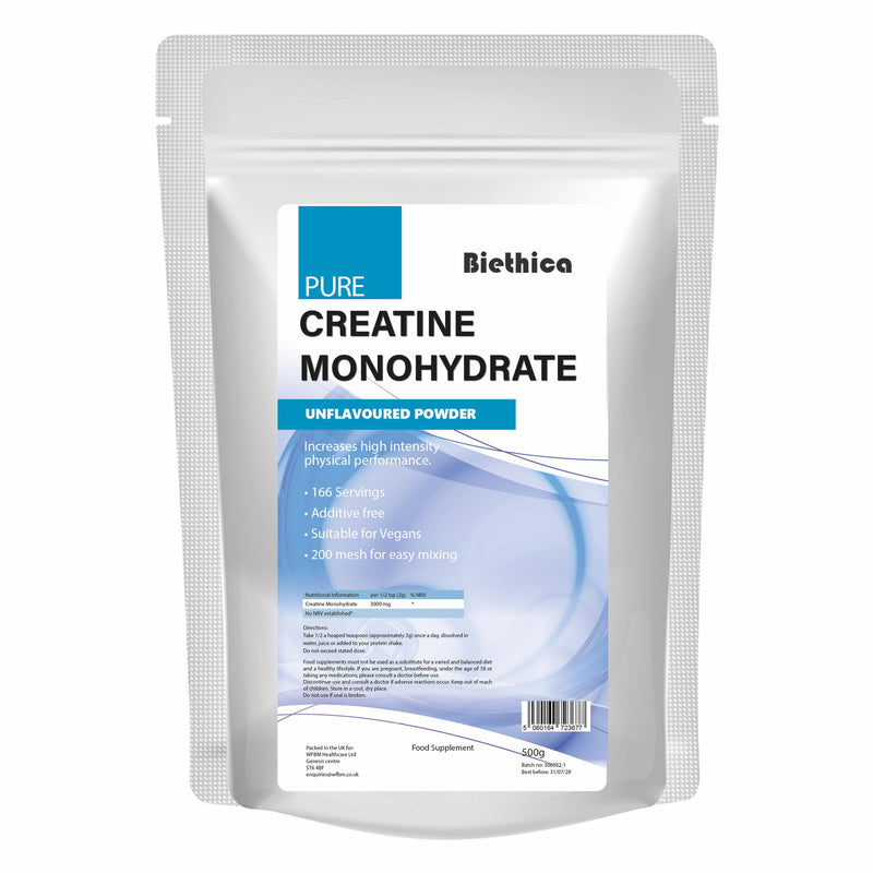 Creatine Monohydreate unflavoured Powder 250g (83 Servings)