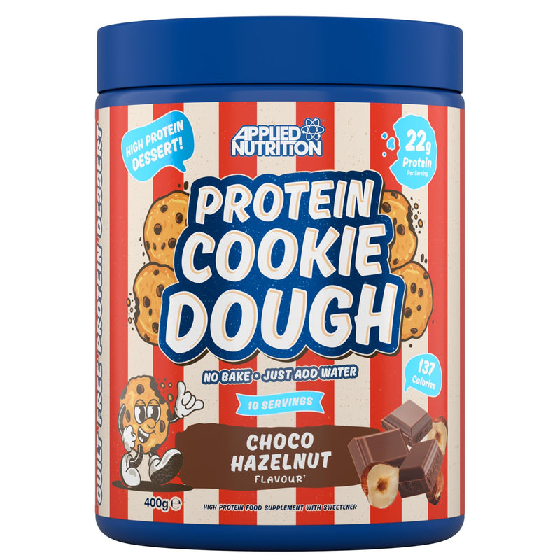 Applied Nutrition Protein Cookie Dough 400g – High Protein Snack, Over 22g of Protein Per Serving, Ready-to-Eat– Low Calorie, Healthy Treat (400g – 10 Servings) (Choco Hazelnut) Choco Hazelnut 10 Serving (Pack of 1)