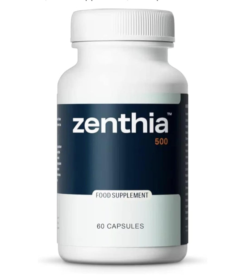 Zenthia 500 Food Supplement Capsules – Apple Cider Vinegar, Green Tea, MCT Oil, Magnesium & Potassium – 60 Vegan Capsules – Made in the UK