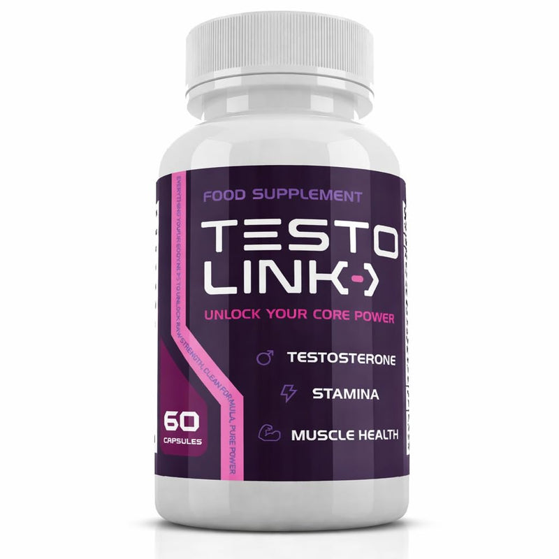 TESTO Link Food Supplement for Men – Zinc with Fenugreek, Maca Root, Ginger, Korean Panax Ginseng & Tribulus – 1 Month Supply