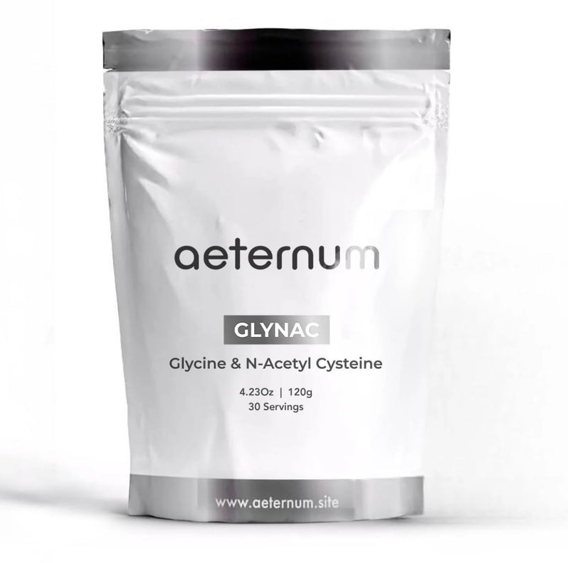aeternum GlyNAC Powder 120g – Glycine & NAC Powder for Anti-Aging, Energy, & Cellular Health Support, Boost Glutathione, Gluten-Free & Non-GMO