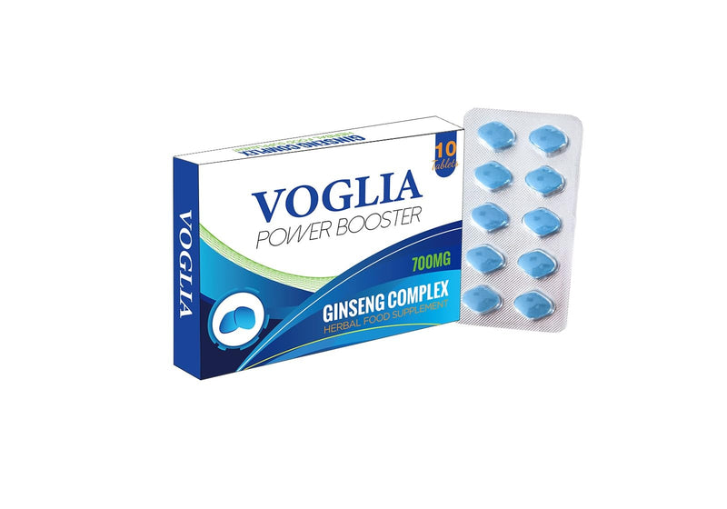 VOGLIA 700MG Stamina & Firmness Support | Harder, Stronger for Longer | 10 Pills for Men UK