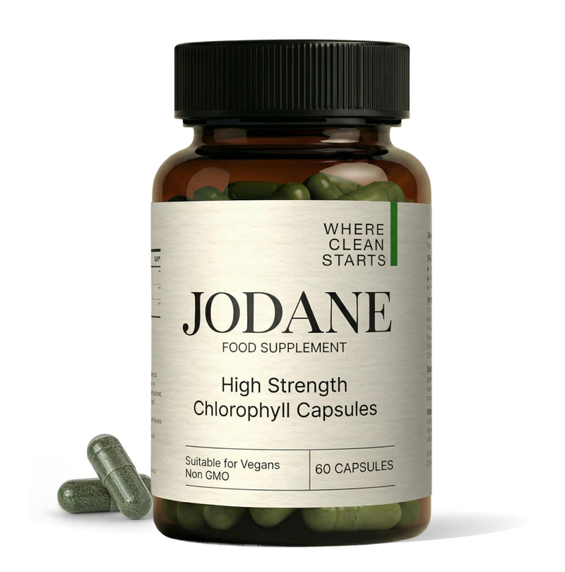 High Strength Chlorophyll Capsules with Parsley Leaf and Peppermint Leaf - Internal Deodorant Support for Fresh Breath, Underarms and Intimate Area - 60 Vegan Capsules