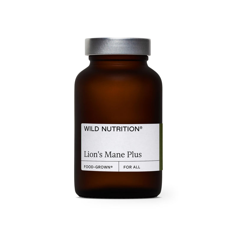 WILD NUTRITION Lion's Mane Plus with Safr’Inside Saffron | Food-Grown Ingredients | Focus and Mental Performance, Cognitive Function, Emotional Wellbeing and Inner Balance