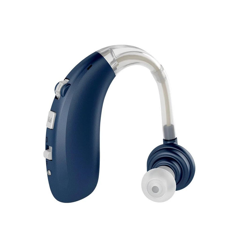 Discoball Rechargeable Sound Enhance Device, Digital Noise Cancelling, Adjustable Voice Ear Sound for Seniors & Adults (Blue) Blue