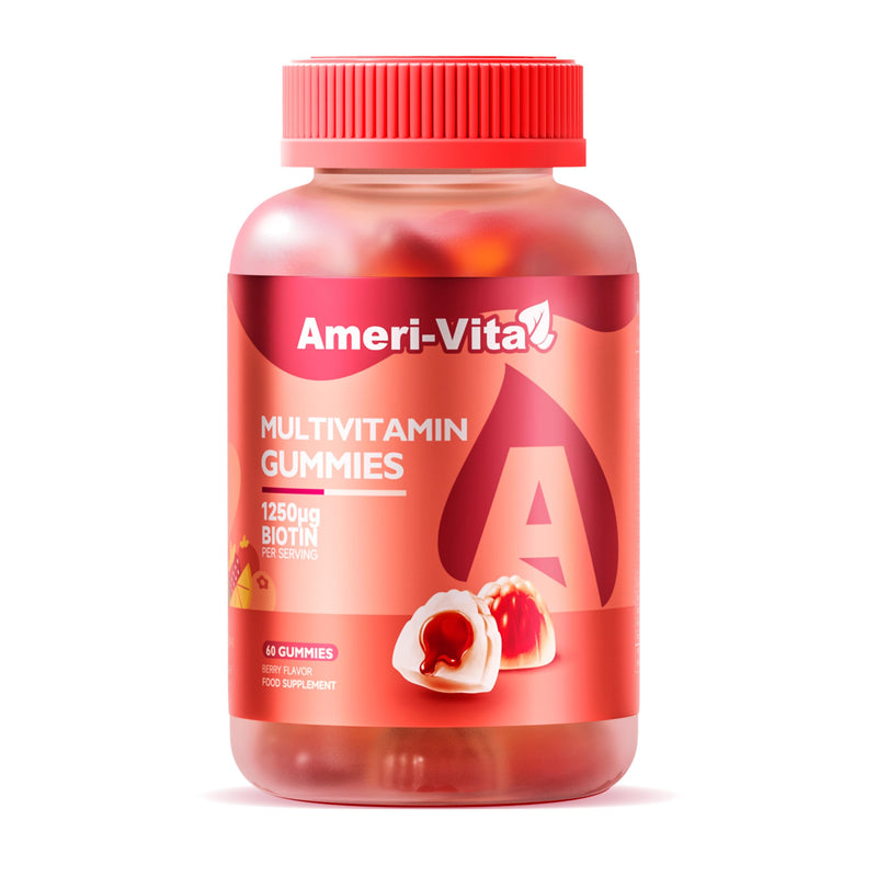 Multi-Vitamin Gummies x60 – 17-in-1 Daily Multivitamin & Mineral Supplement with Vitamins A, C, D, E + B-Complex + Zinc, Iodine, Selenium & Chromium – Gluten-Free Pomegranate Gummies
