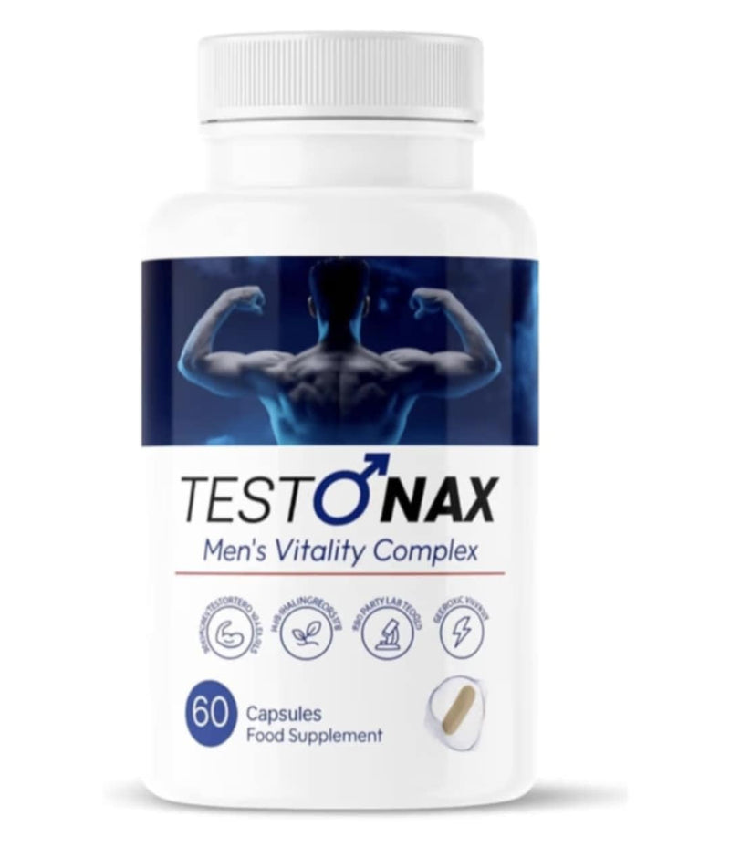 TESTONAX Men's Vitality Complex - Natural Ingredients - Powerful Legal Bodybuilding Supplement - Advanced Performance and Recovery Agent - 60 Capsules