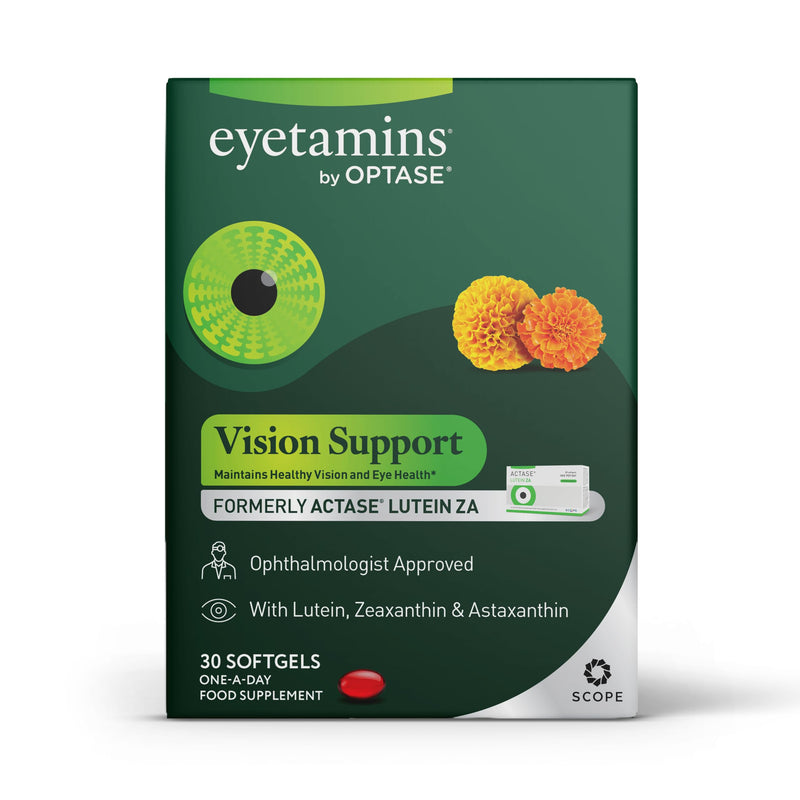 Eyetamins Vision Support Advanced Antioxidant Eye Supplement with Lutein, Zeaxanthin & Astaxanthin, Vitamins C, D & E, Zinc & Copper - Supports Healthy Vision and Eye Health, 30 Softgels 30 count (Pack of 1)