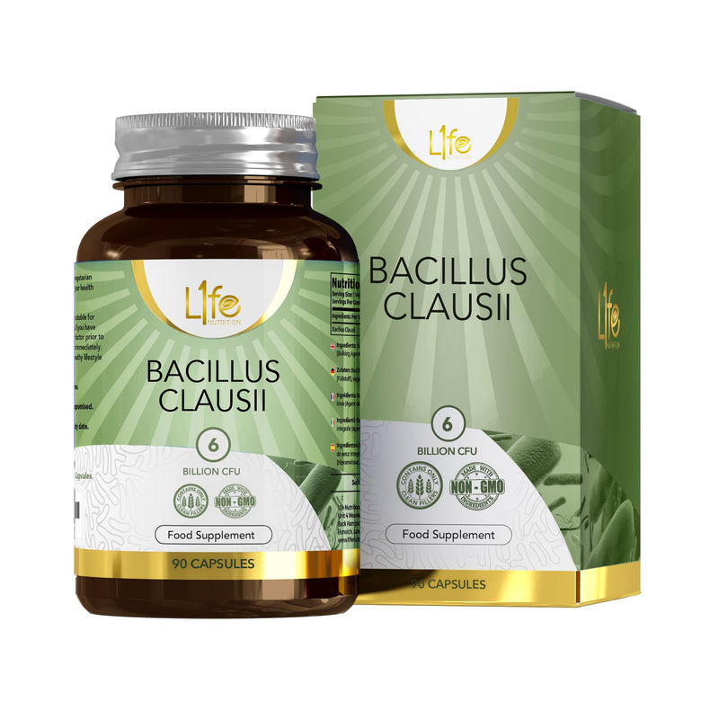 LN Bacillus Clausii | 90 High Strength Probiotics Supplements - 6 Billion CFU per Capsule | Bacillus Clausii Probiotic Capsules | Non-GMO, Gluten & Allergen Free | Made in the UK