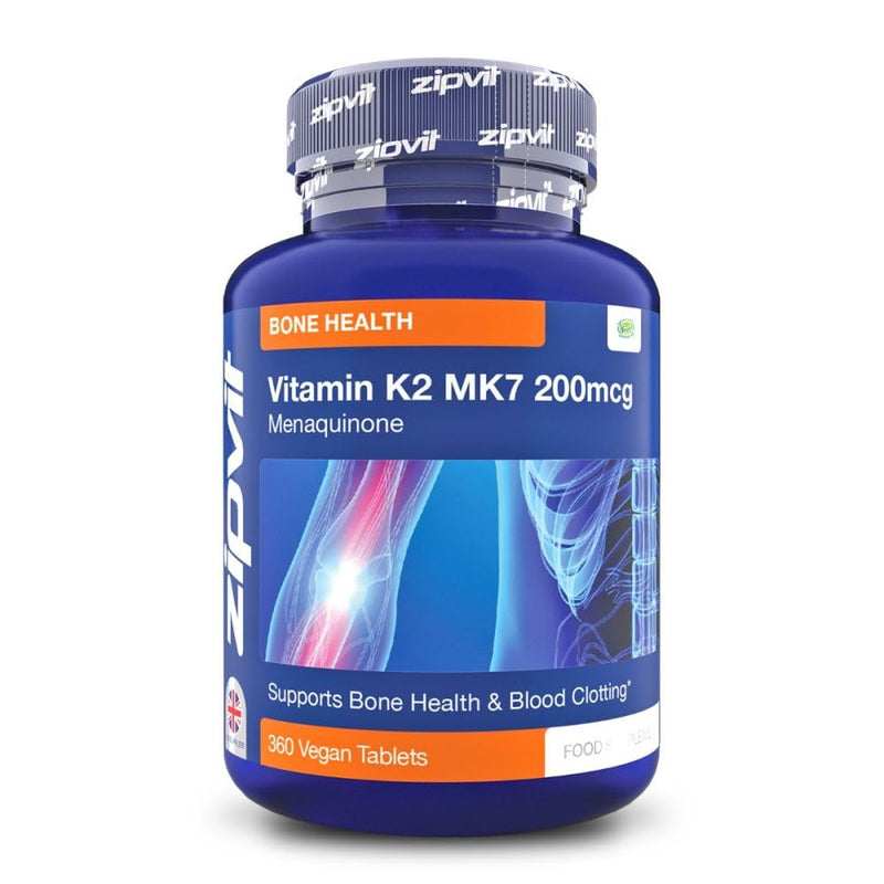 Zipvit Vitamin K2 MK7 200mcg, High Strength K2 Vitamin Supplement, Supports Heart & Bone Health, 360 Vegan Tablets, 12 Months Supply 360 Tablets