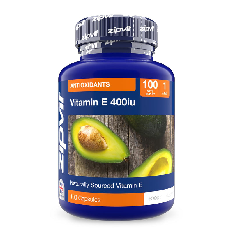 Zipvit Vitamin E Capsules 400IU, Natural D-Alpha Tocopherol, Supports Cell Protection from Oxidative Stress, 100 Capsules, Vitamin E Supplement