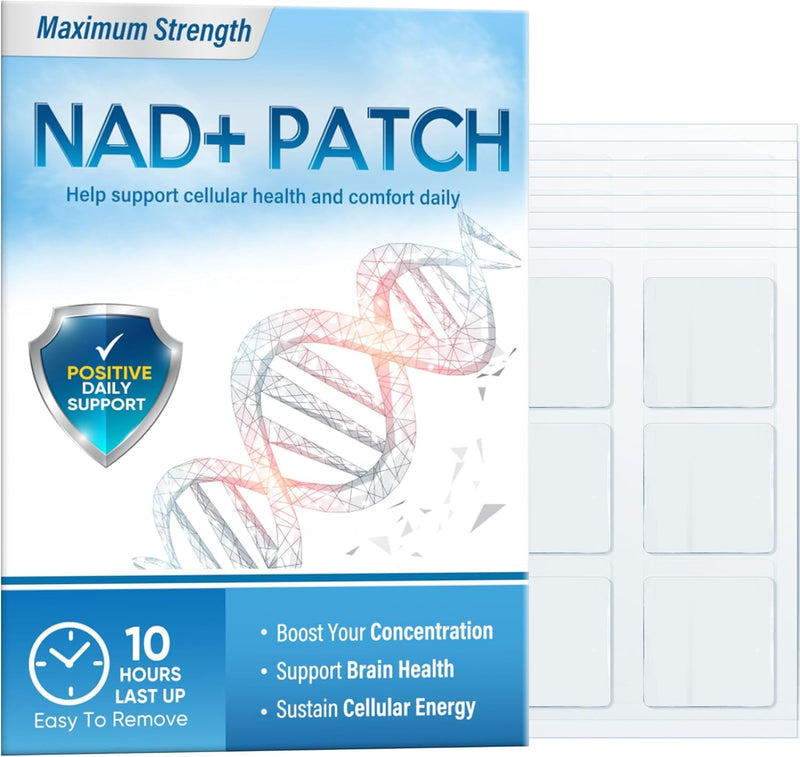 NAD Patches, NAD and Resveratrol, Daily Cellular Wellness Support, Gentle Topical Application for Active Adults, 48 Counts 48 count (Pack of 1)