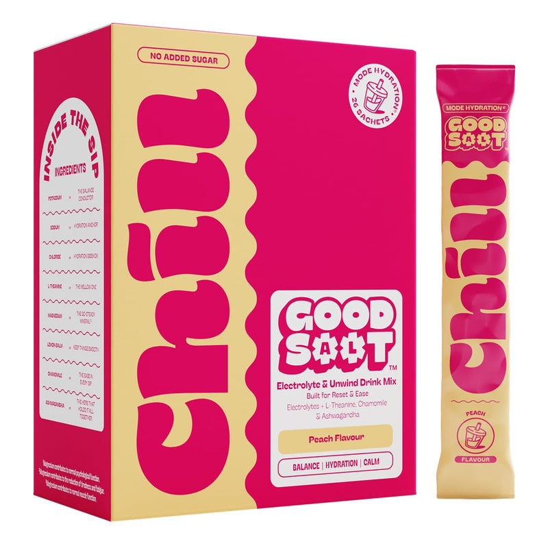 Chill Electrolytes Unwind Hydration, 26 x Premium Electrolyte Drinks, Mixes & Convenient Electrolyte Sachets for De-Stress Hydration, Energy Stress Rehydration Sugar Free (Lemonade) Lemonade