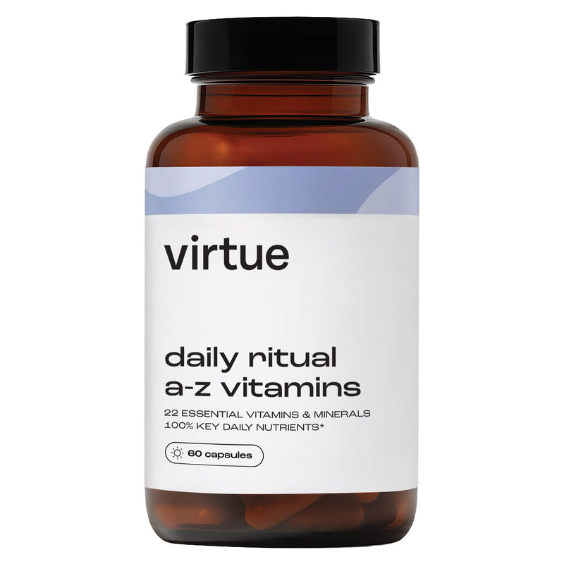 Virtue Daily Ritual A–Z Vitamins | 22 Essential Vitamins & Minerals | Comprehensive Daily Multivitamin | 60 Vegan Capsules