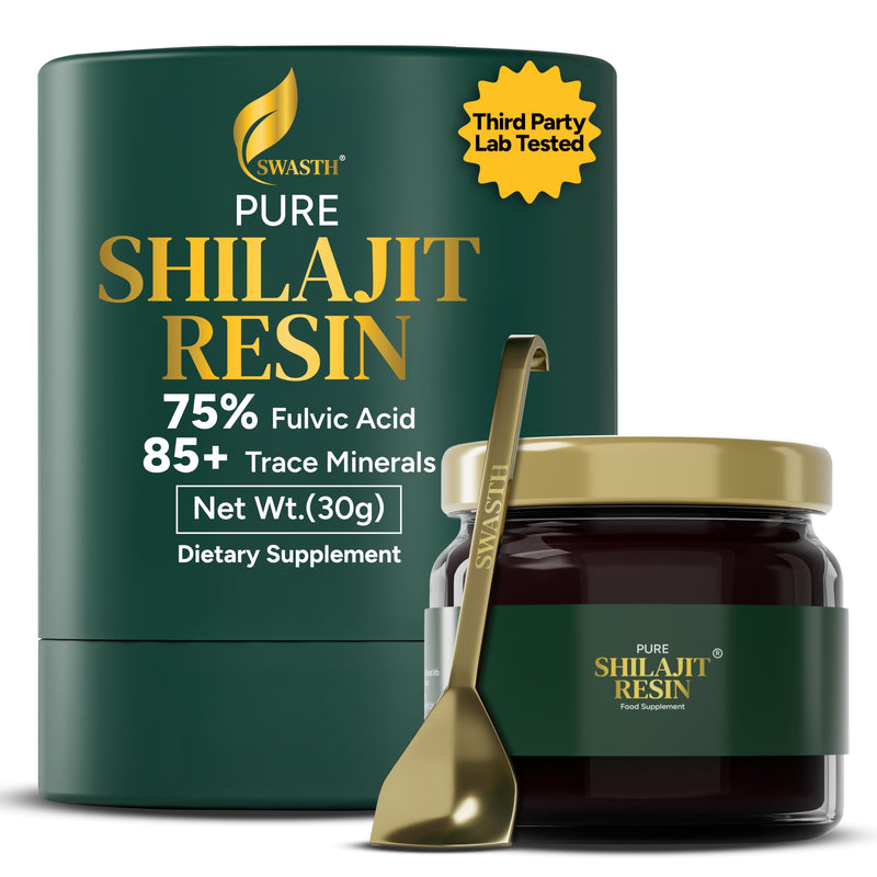 Pure Shilajit Resin 30g - Gold Grade Himalayan Shilajit, 75% Fulvic Acid, 85+ Trace Minerals, 120+ Servings, Lab Tested | Natural Energy Supplement for Men & Women, Vegan & Unrefined