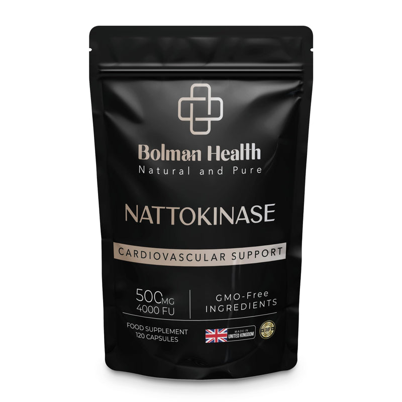 Nattokinase 500mg | 4000 FU per Capsule | 120 Capsules | Nattokinase Enzyme Supplement (from Soy) | Supports Circulation & Cardiovascular Function | Vegan HPMC Capsules | Non-GMO 120 count (Pack of 1)