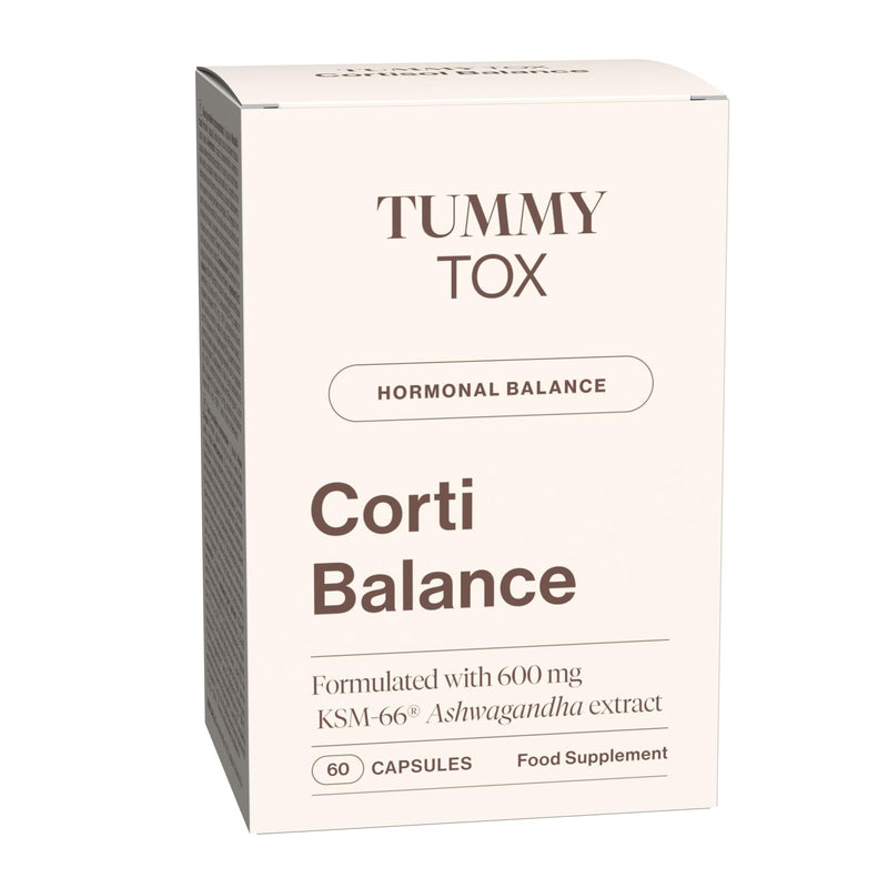 Corti Balance Capsules with 600mg of Ashwagandha KSM-66, Rhodiola Rosea, Magnesium, Vitamin B6, and Vitamin B5-60 Capsules, by Tummy Tox