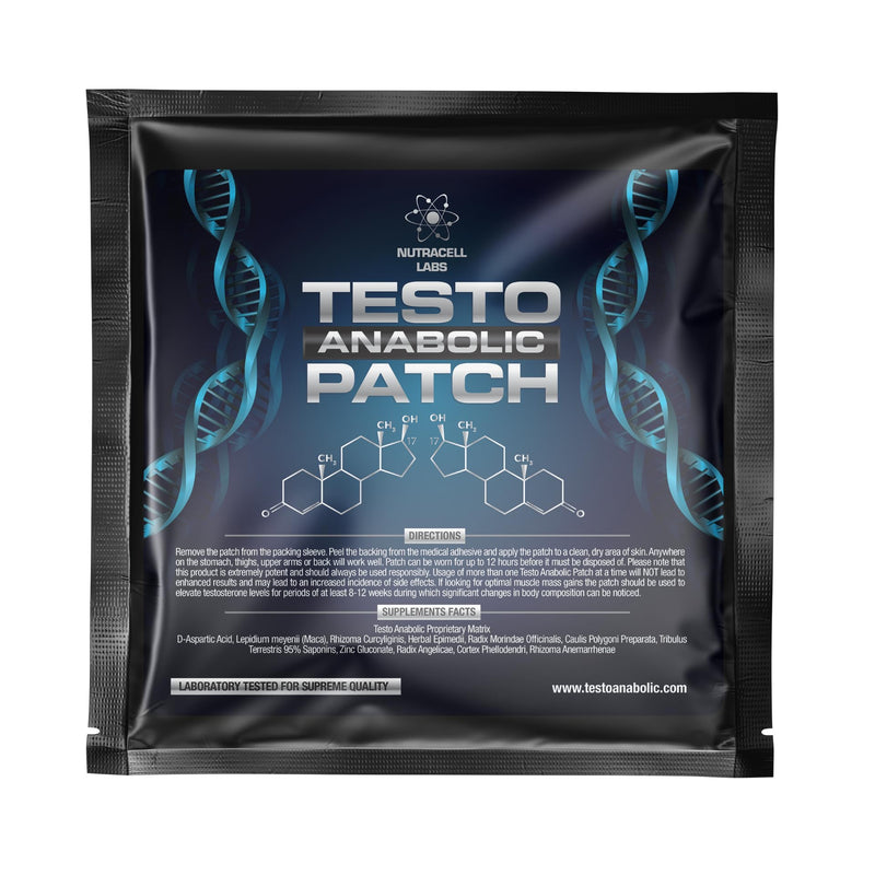 Testosterone Patch for Men - Transdermal Daily Vitality Patch with Maca, Tribulus, Zinc, Ginseng, Guarana & Saw P - Energy, Performance & Hormone Support (30 Patches / 1 Month Supply)