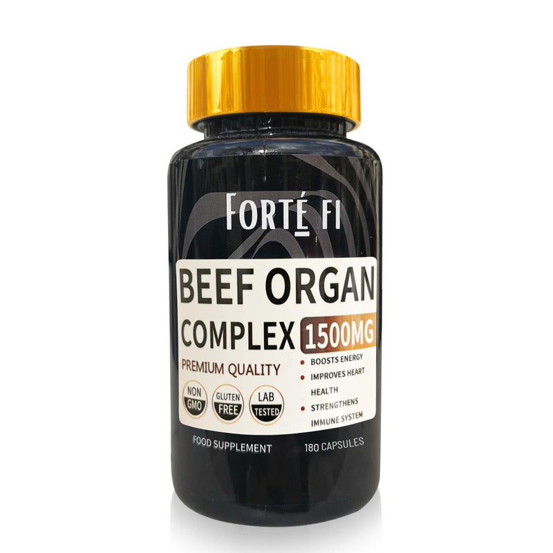 Halal Beef Organ Complex 1500MG – Beef Liver Capsules Grass Fed Organic – Liver Support Supplements with Heart, Kidney, Pancreas & Spleen – Beef Organ Supplements for Carnivore Diet