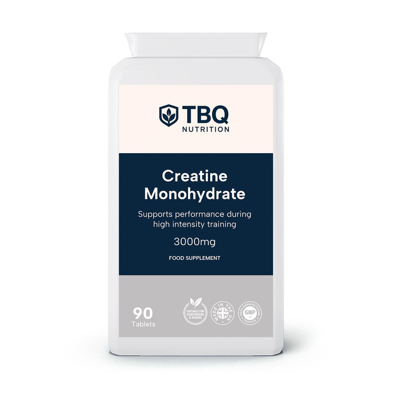 Creatine Monohydrate 1000mg Tablets | 3000mg Per Daily Serving | Supports High-Intensity Exercise Performance | 90 Vegan Tablets | UK Made