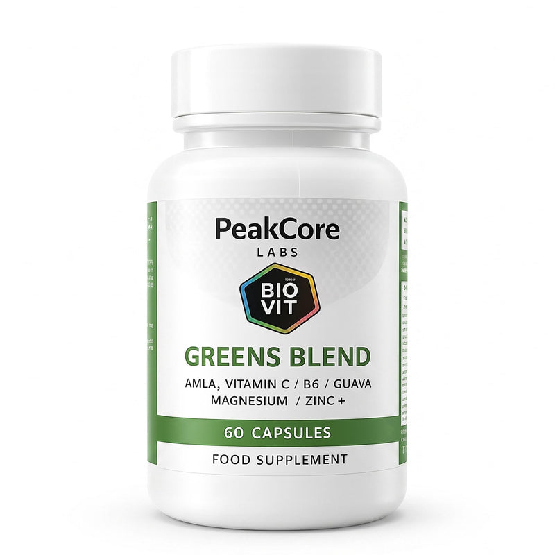 Greens Blend | Premium BioVit® Formula | 100% Natural Vitamins & Minerals | Plant-Based Ingredients, Greens & Essential Nutrients | Daily Nutritional Support | 60 Capsules