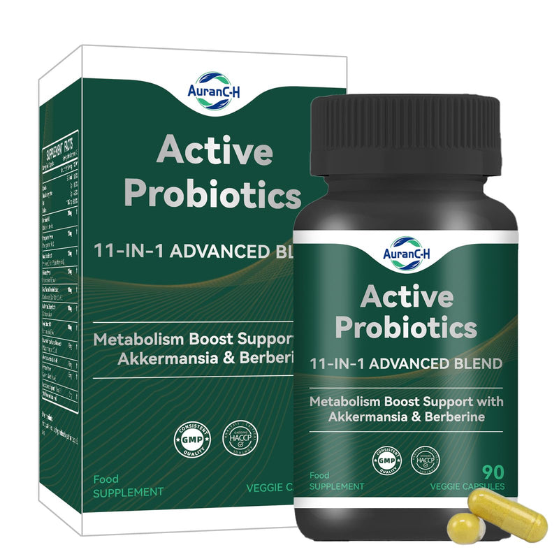 Akkermansia Muciniphila Probiotic - Gut Health & Digestive, A Live Akkermansia Supports Gut Lining - Microbiome Balance Supplement - Metabolism Boost Support with Berberine - 90 Capsules