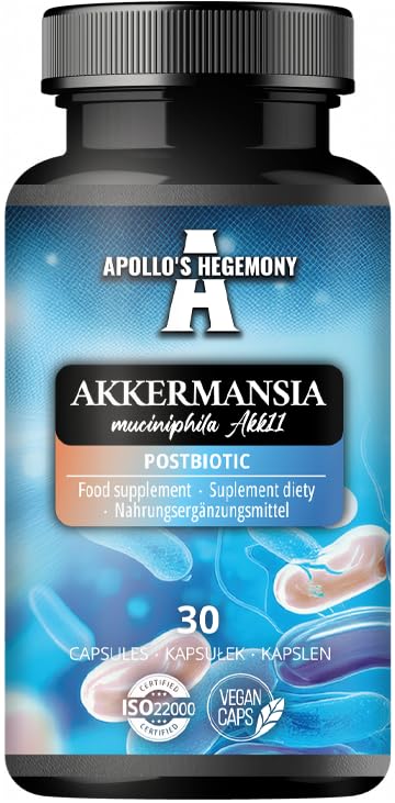 Akkermansia muciniphila 20 mg – 30 Vegan Capsules | 30-Day Supply – Gut Microbiome Support & Metabolic Support – Apollo's Hegemony