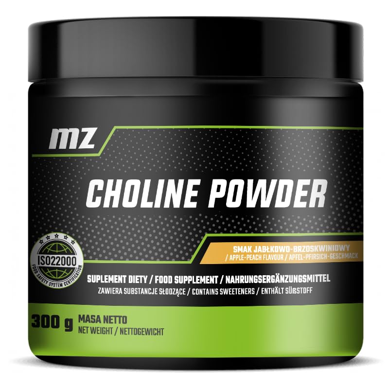 Choline Bitartrate 410 mg – Powder 300 g | 265 Servings – Neurotransmitter Precursor & Lipid Metabolism – MZ-Store