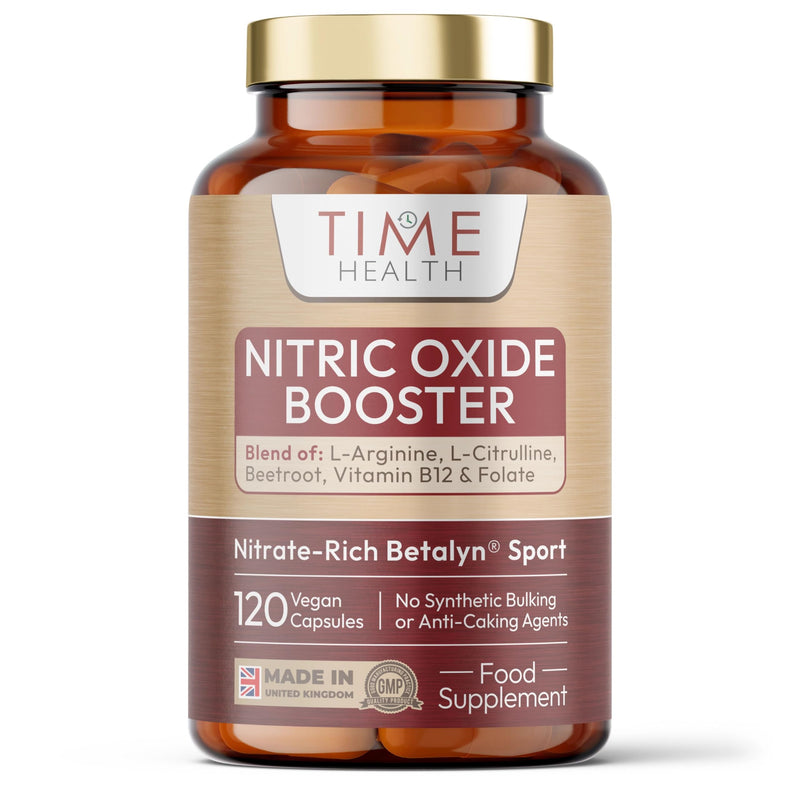3050mg Nitric Oxide Booster - 120 Capsules - L-Citrulline, L-Arginine, Beetroot, B12 & Folate - Premium Nitrate-Rich Betalyn® Sport - 8% Nitrates - Performance & Recovery - Vegan - Pullulan - GMP